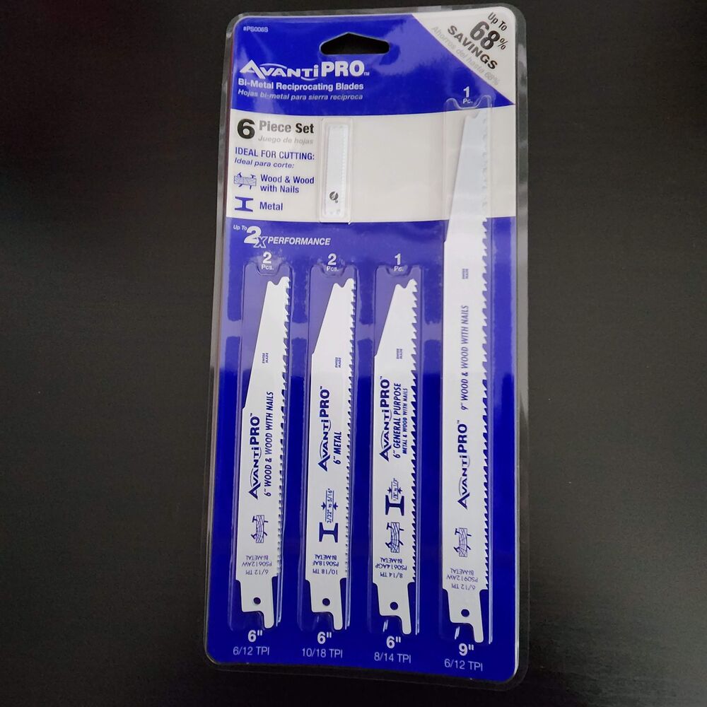 Avanti Pro Bi-Metal Reciprocating Saw Blade Set (6-Piece)